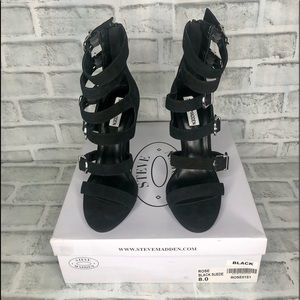 Steve Madden “Rose Black Suede” Stiletto 7.5. New